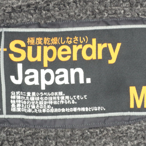 Superdry Women's Black Hooded Parka Jacket M Regular Fit