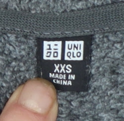 Uniqlo Men’s Grey Fleece Full Zip Lightweight Jacket Size 2XS
