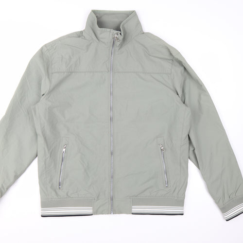Marks and Spencer Men's Grey Lightweight Bomber Jacket L