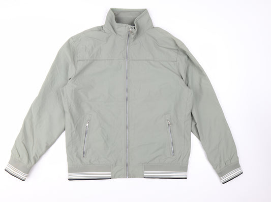 Marks and Spencer Men's Grey Lightweight Bomber Jacket L
