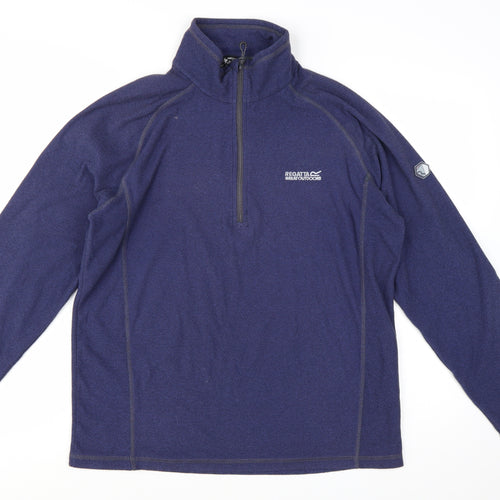 Regatta Men's Blue Fleece 1/2 Zip Pullover Sweatshirt Size L