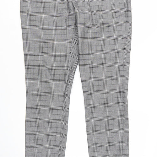 Taylor & Wright Men's Grey Check Slim Fit Dress Trousers 34R