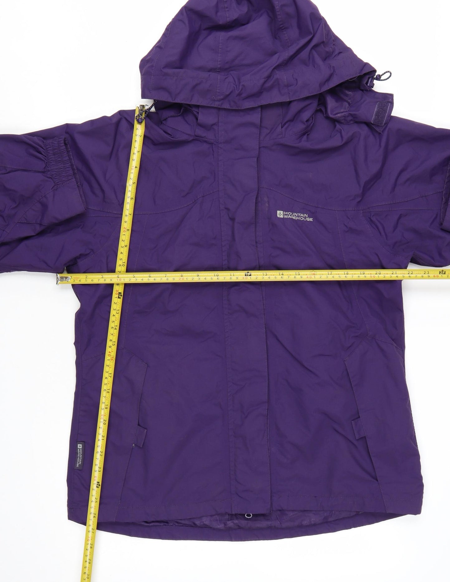 Mountain Warehouse Women Purple Waterproof Hooded Rain Jacket Size 14