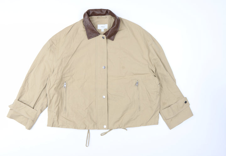 Marks and Spencer Women's Beige Twill Basic Jacket Size M