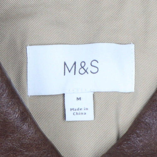 Marks and Spencer Women's Beige Twill Basic Jacket Size M