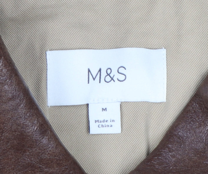 Marks and Spencer Women's Beige Twill Basic Jacket Size M