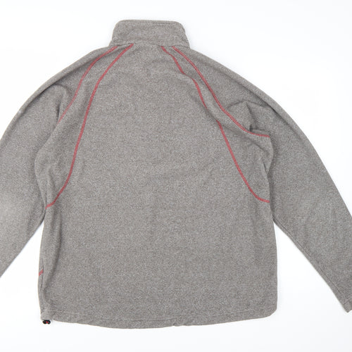 Trespass Men’s Grey 1/4 Zip Fleece Pullover Sweatshirt L