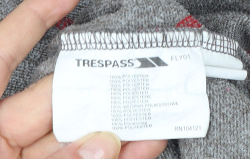 Trespass Men’s Grey 1/4 Zip Fleece Pullover Sweatshirt L