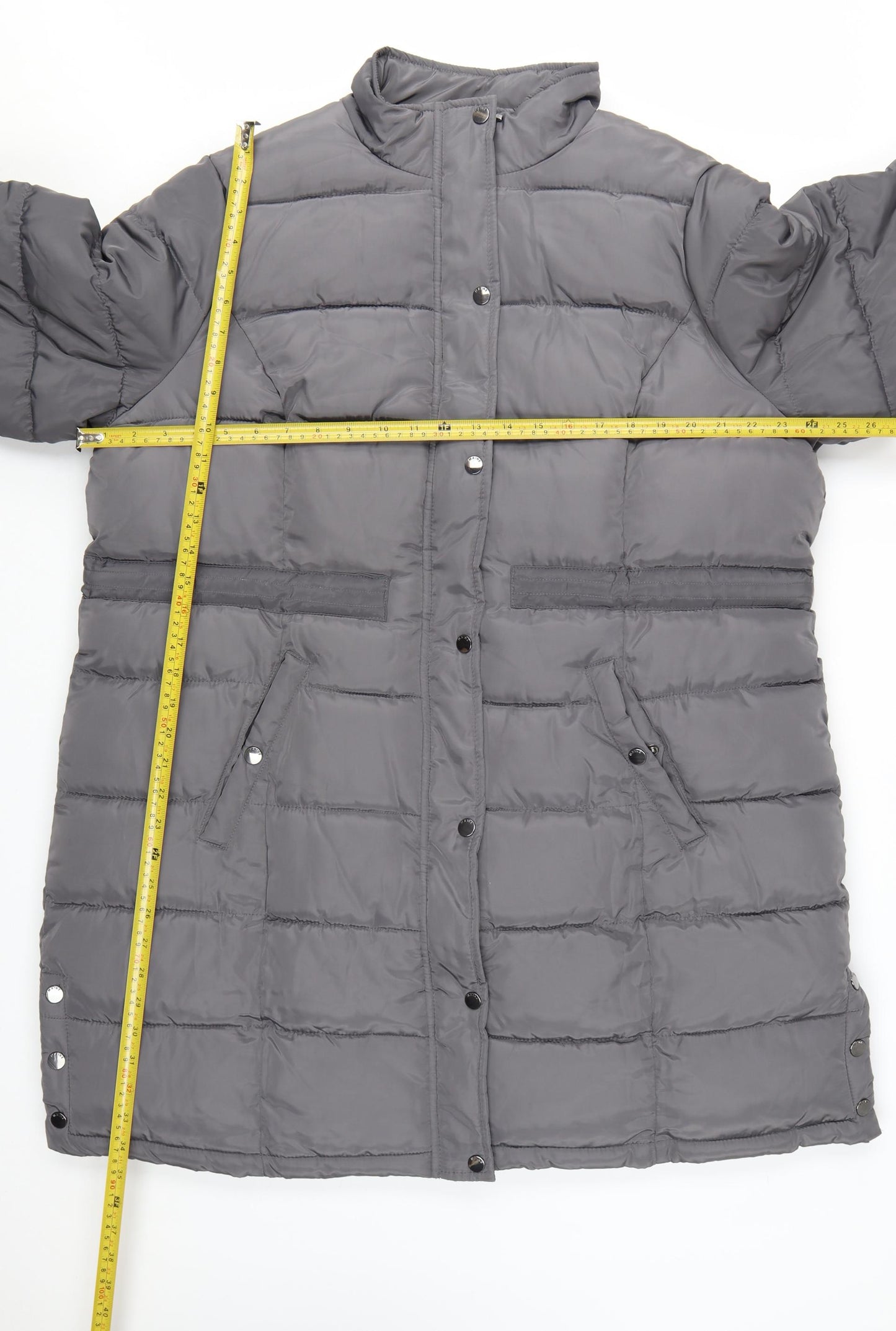 Maine New England Womens Grey Long Puffer Coat Size 20