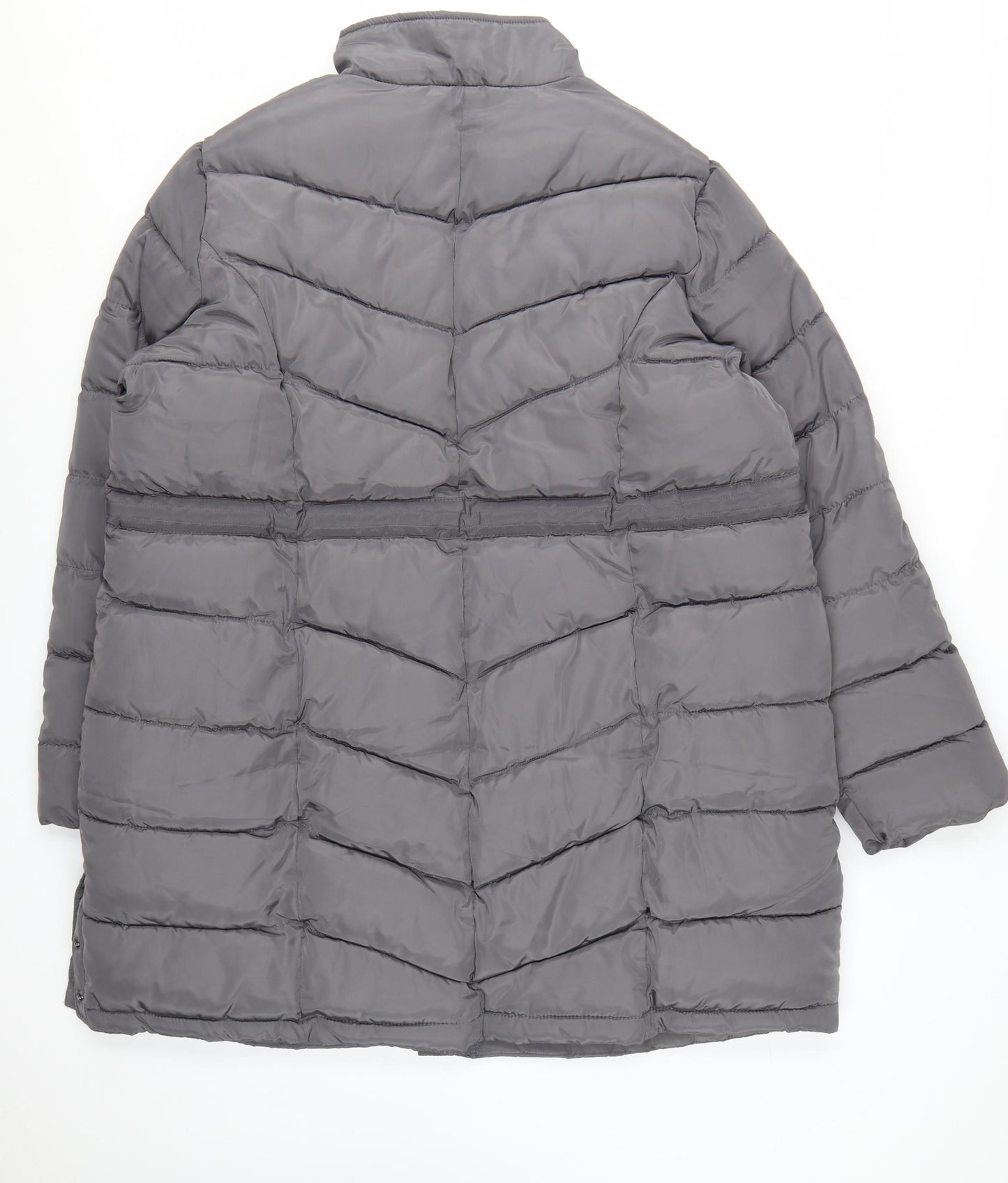 Maine New England Womens Grey Long Puffer Coat Size 20