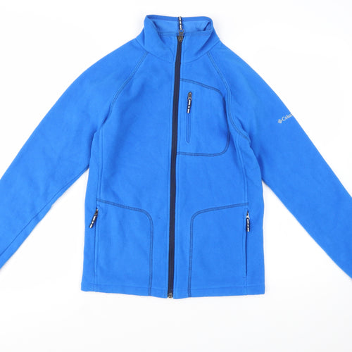 Columbia Boys Blue Full Zip Fleece Jacket Size 14 Years Outdoor Warm Layer