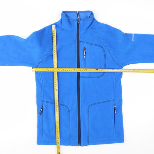 Columbia Boys Blue Full Zip Fleece Jacket Size 14 Years Outdoor Warm Layer