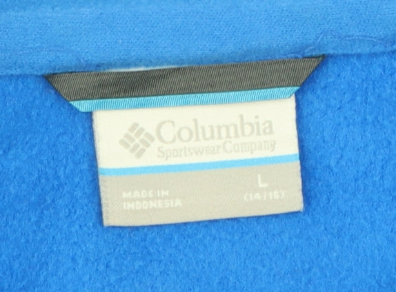 Columbia Boys Blue Full Zip Fleece Jacket Size 14 Years Outdoor Warm Layer