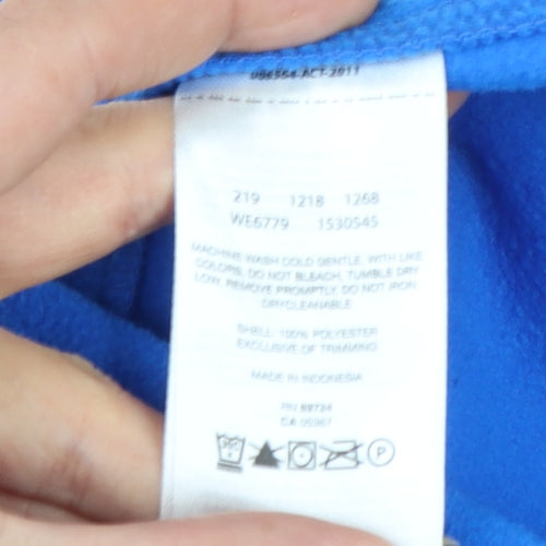 Columbia Boys Blue Full Zip Fleece Jacket Size 14 Years Outdoor Warm Layer