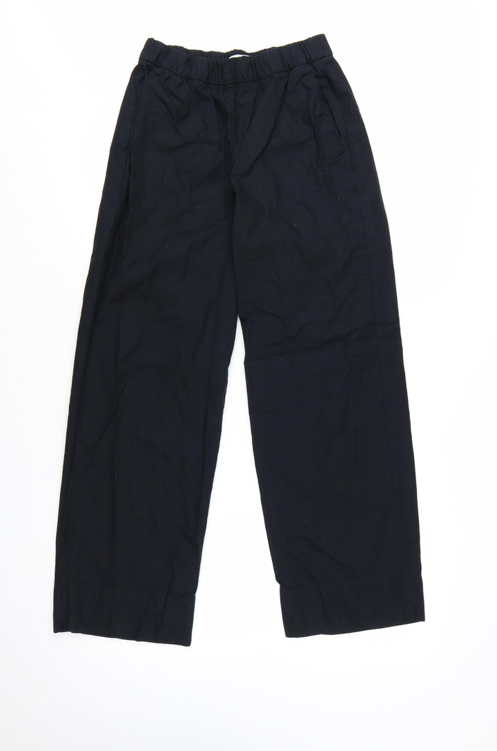 Marks and Spencer Women’s Black Cotton Straight Trousers Size 6