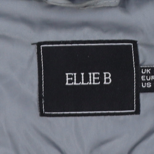 Ellie B Women’s Grey Plus Size 20 Puffer Coat with Faux Fur Hood