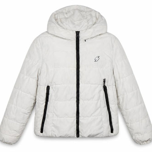 Superdry Women's White Hooded Puffer Jacket Size 14