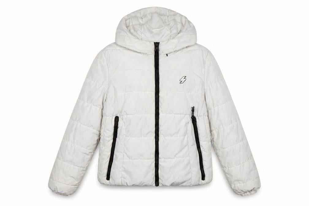 Superdry Women's White Hooded Puffer Jacket Size 14