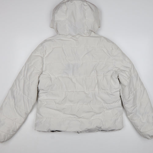 Superdry Women's White Hooded Puffer Jacket Size 14
