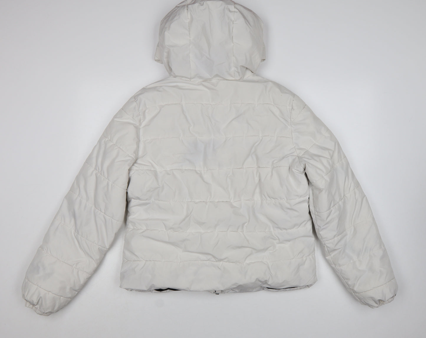 Superdry Women's White Hooded Puffer Jacket Size 14