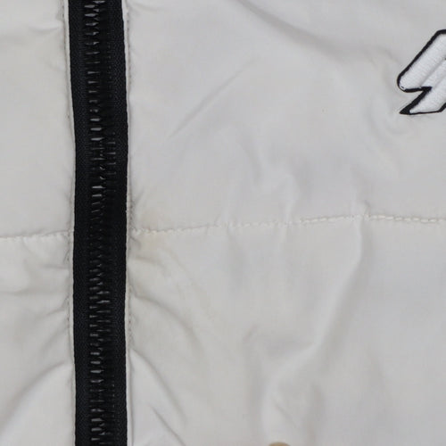Superdry Women's White Hooded Puffer Jacket Size 14