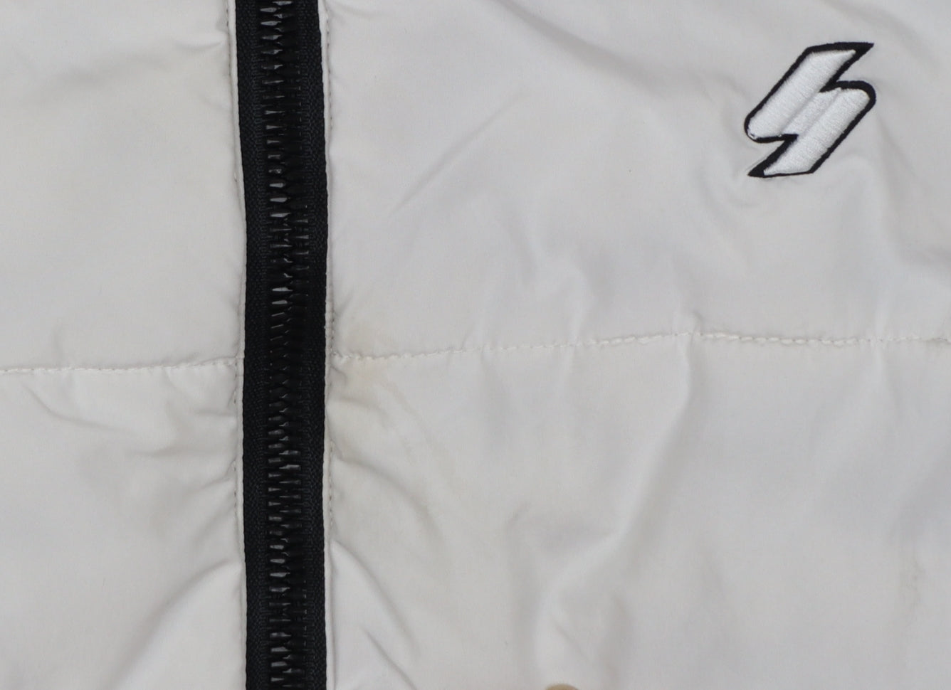 Superdry Women's White Hooded Puffer Jacket Size 14