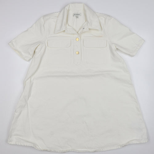 Marks and Spencer Women’s Ivory Cotton Shirt Dress Size 12