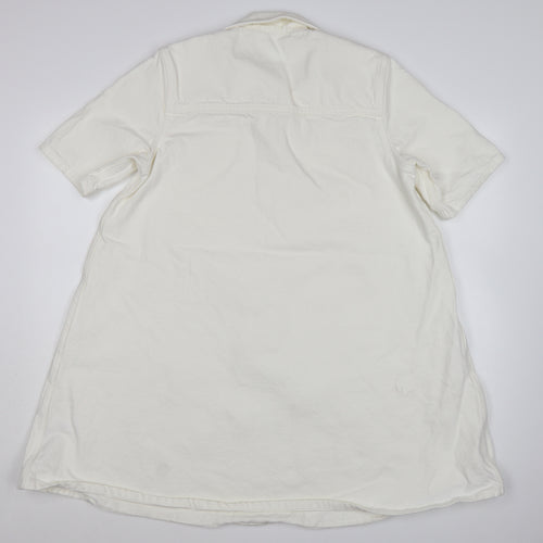 Marks and Spencer Women’s Ivory Cotton Shirt Dress Size 12