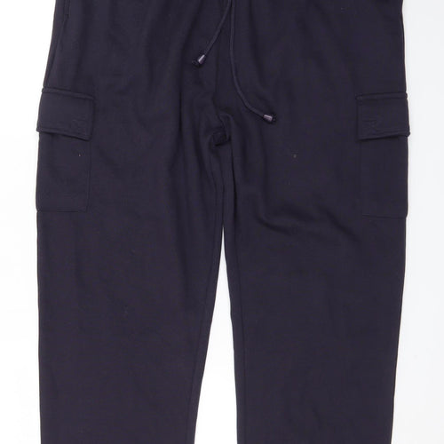 Pegasus Mens Black XL Cargo Fleece Trousers with Pockets