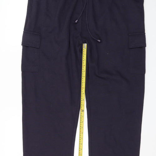 Pegasus Mens Black XL Cargo Fleece Trousers with Pockets