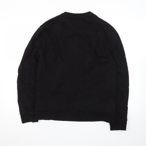 Armani Exchange Mens Black Small Pullover Sweatshirt with Logo Print