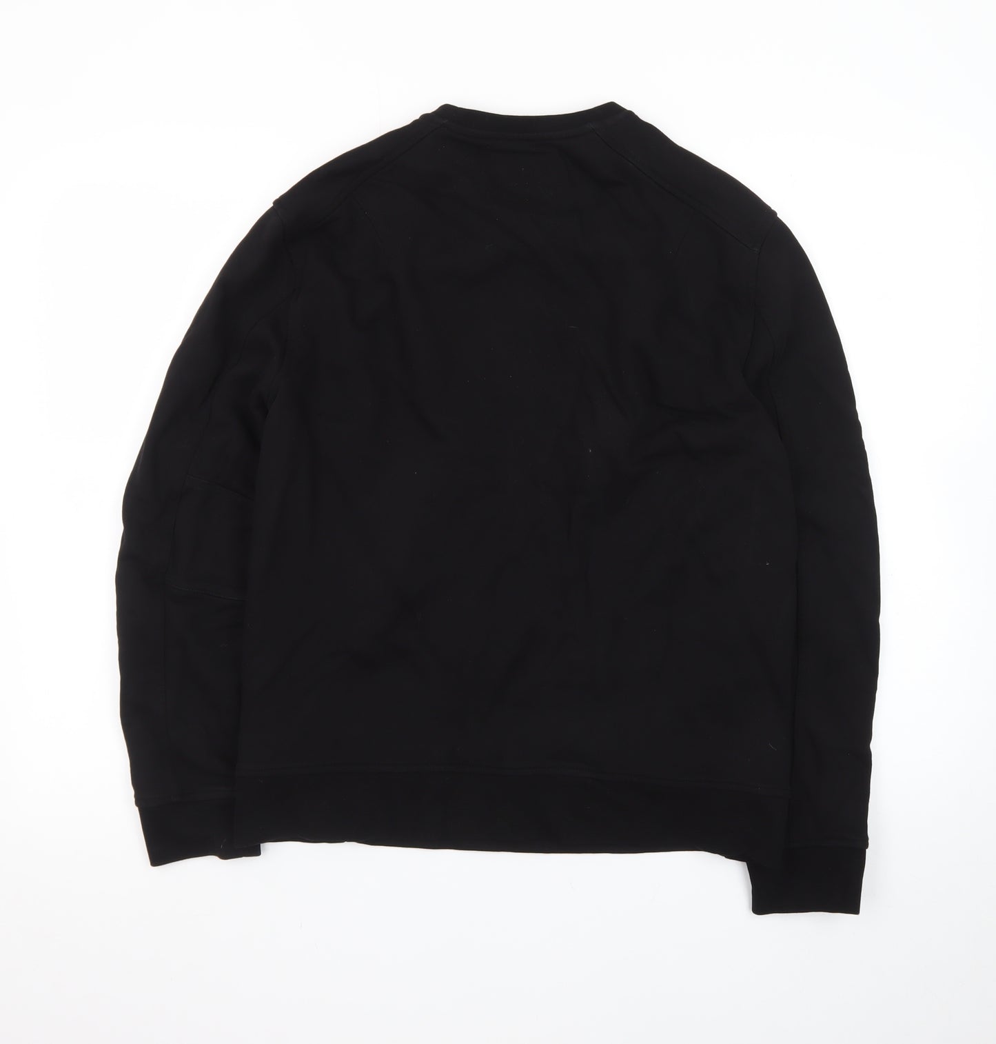 Armani Exchange Mens Black Small Pullover Sweatshirt with Logo Print
