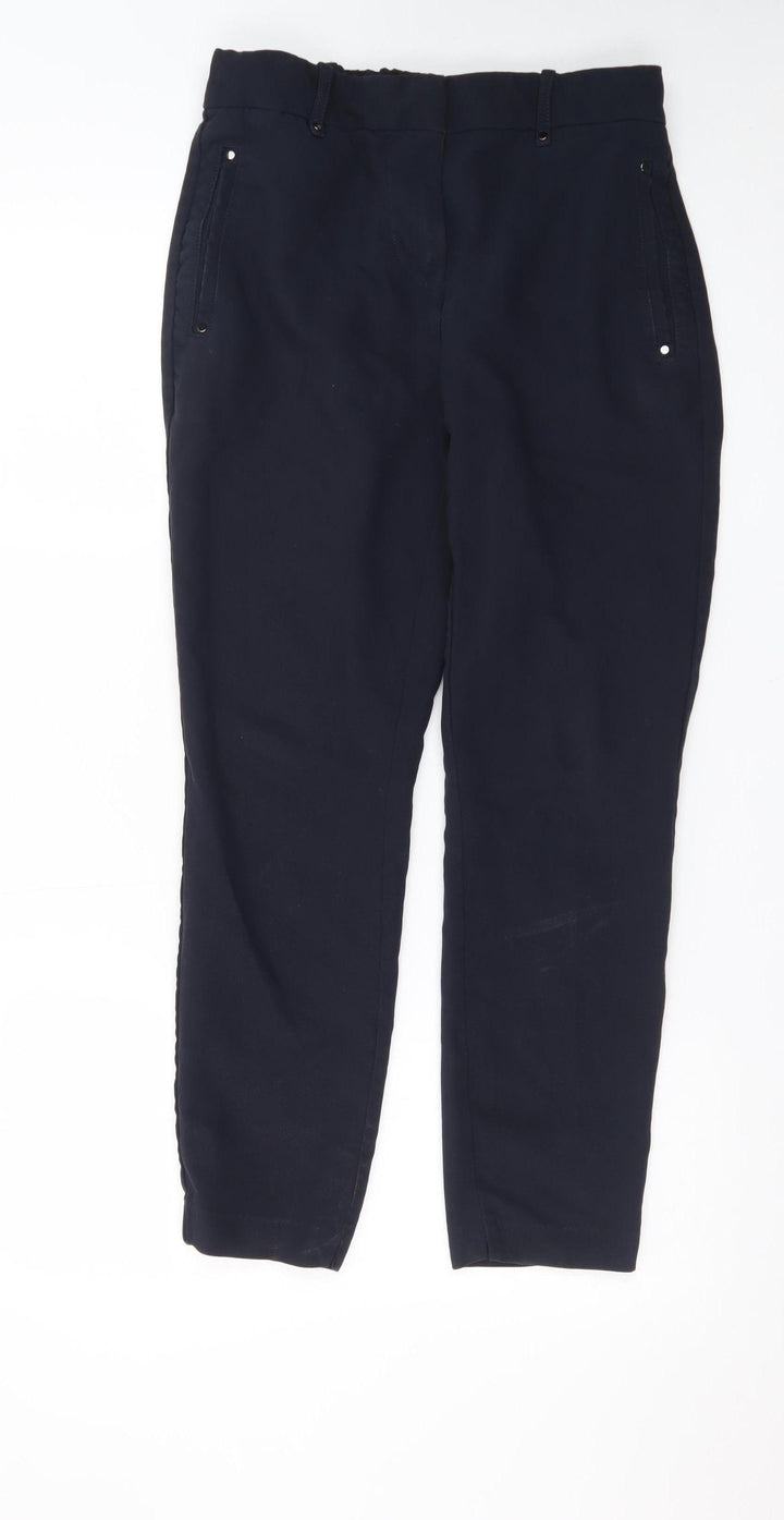 Next Women’s Black Tailored Tapered Trousers Size 10 Regular
