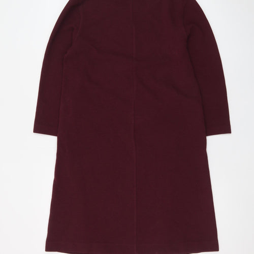 Boden Women’s Red Cotton Shift Dress Size 8 Long Sleeve