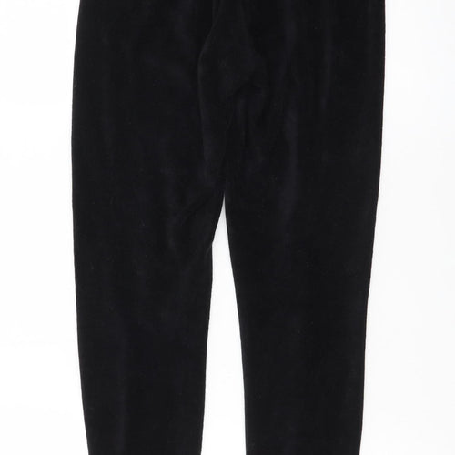 Marks and Spencer Womens Black Velvet Leggings Size 10 Slim Fit