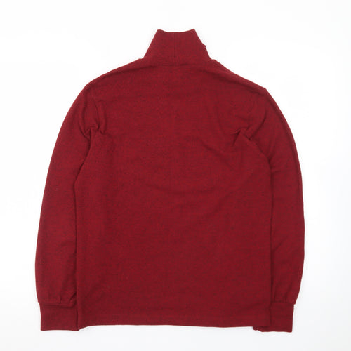 Uniqlo Women Red Wool Roll Neck Long Sleeve Knit Top M