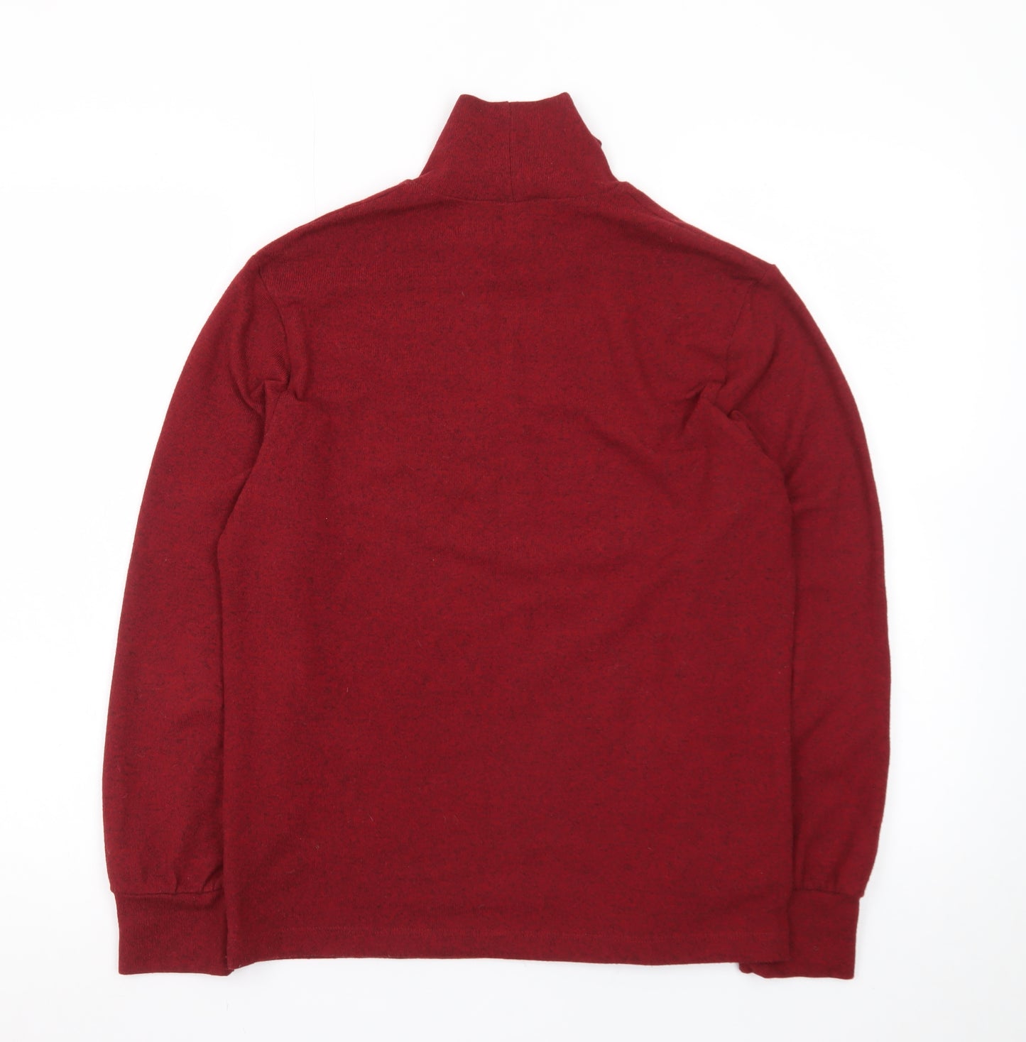 Uniqlo Women Red Wool Roll Neck Long Sleeve Knit Top M