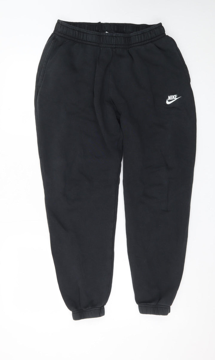 Nike Men Black Jogger Sweatpants Medium Regular Fit Fleece