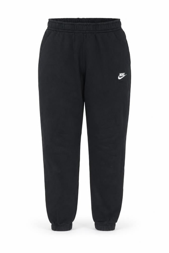 Front view of Nike Men Black Jogger Sweatpants Medium Regular Fit Fleece