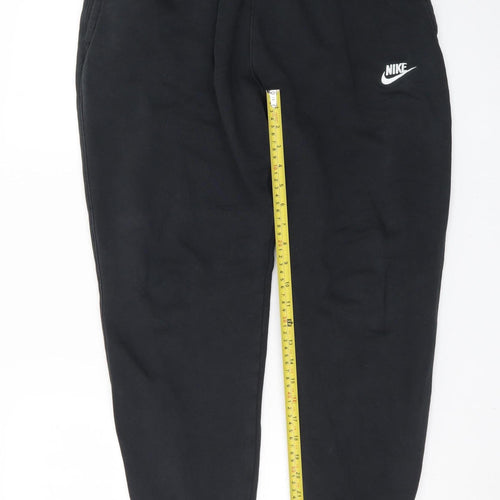 Nike Men Black Jogger Sweatpants Medium Regular Fit Fleece
