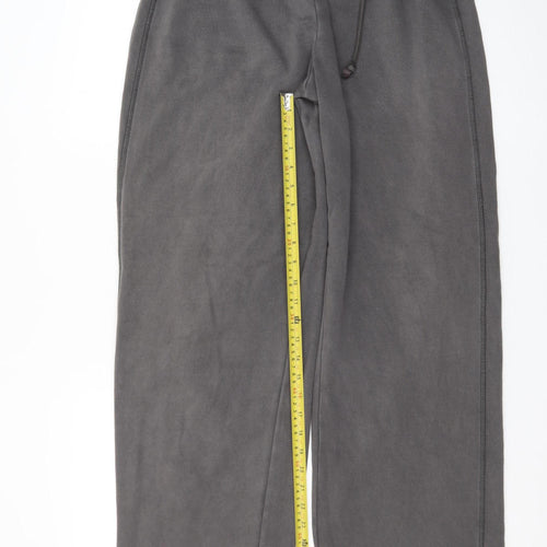Zara Women Grey Fleece Sweatpants S Elastic Waist Comfort Fit
