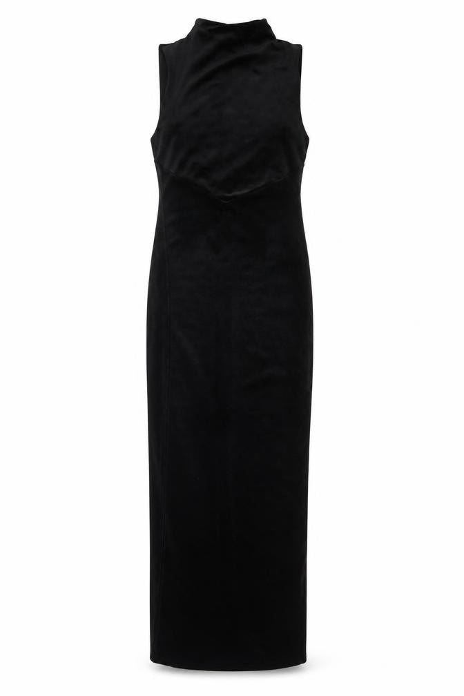 ASOS Women’s Black Velvet Sleeveless Bodycon Midi Dress UK 8