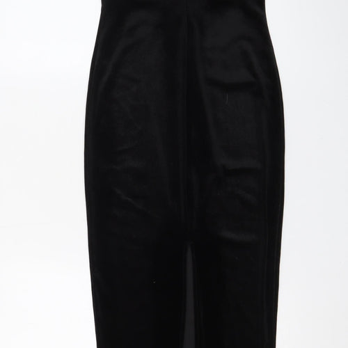 ASOS Women’s Black Velvet Sleeveless Bodycon Midi Dress UK 8