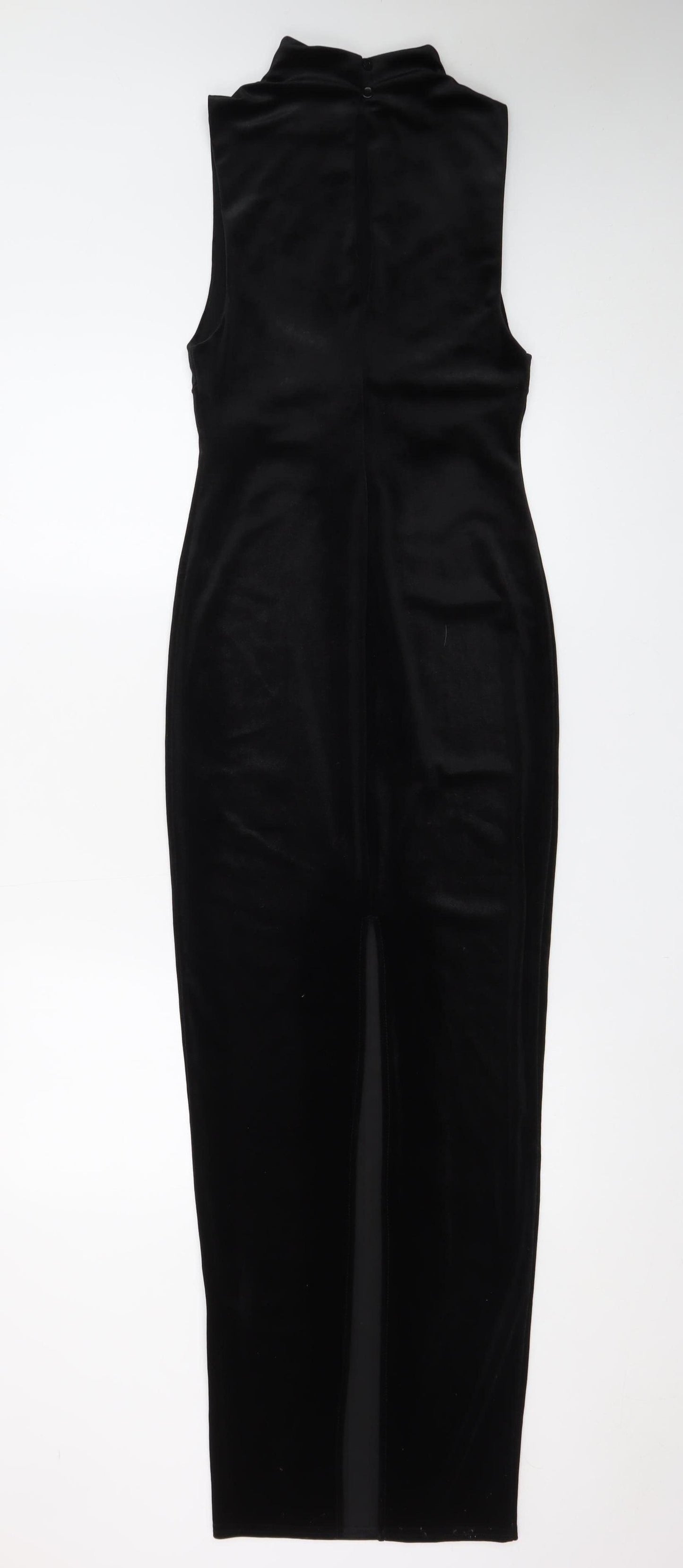 ASOS Women’s Black Velvet Sleeveless Bodycon Midi Dress UK 8