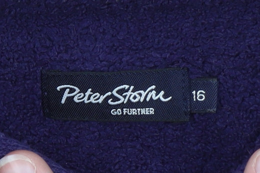 Peter Storm Women's Purple Fleece 1/4 Zip Pullover Size 16