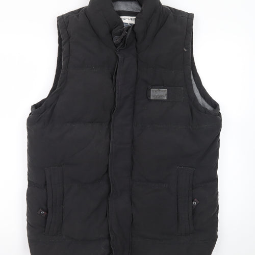 Superdry Men's Black XL Puffer Academy Gilet Waistcoat