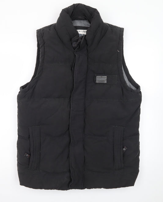 Superdry Men's Black XL Puffer Academy Gilet Waistcoat