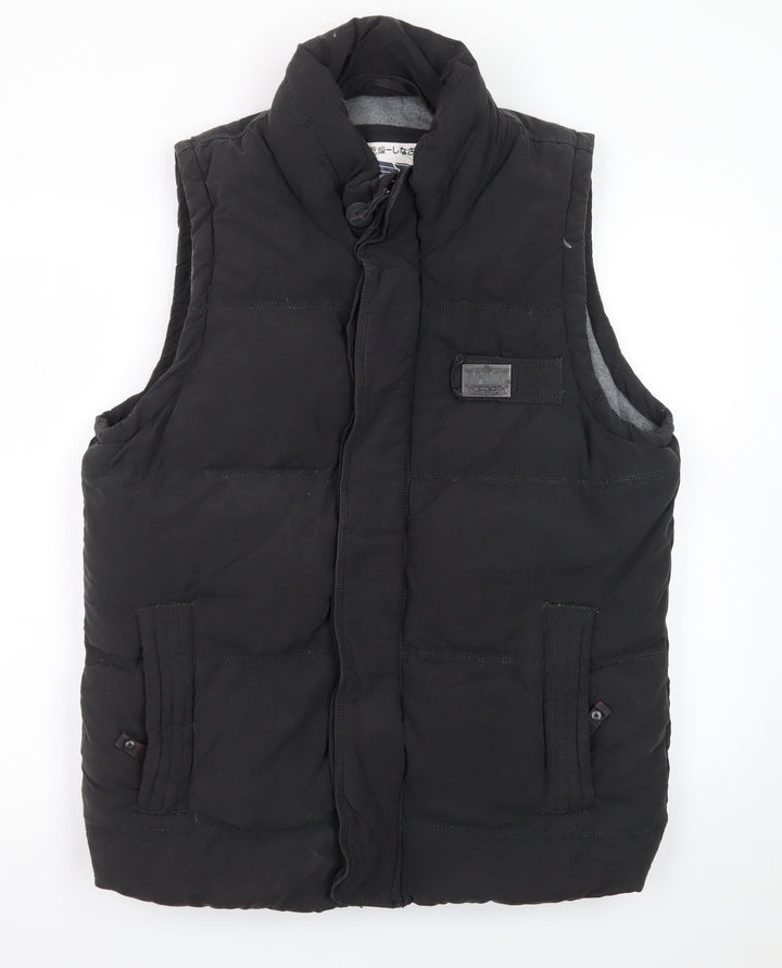 Superdry Men's Black XL Puffer Academy Gilet Waistcoat