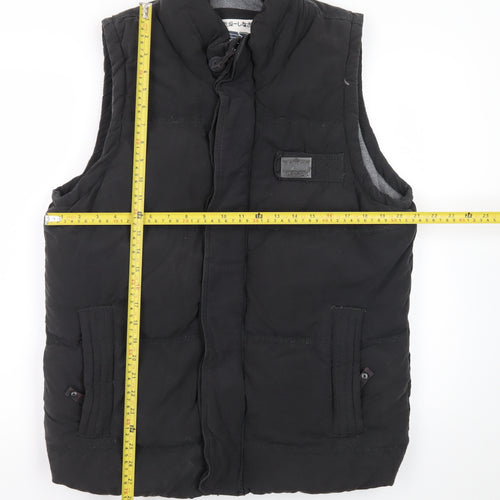 Superdry Men's Black XL Puffer Academy Gilet Waistcoat