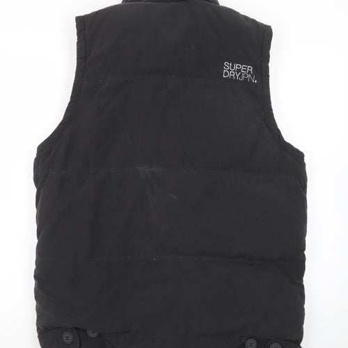 Superdry Men's Black XL Puffer Academy Gilet Waistcoat